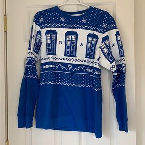 ModCloth Dr. Who Christmas sweatshirt size SM EUC